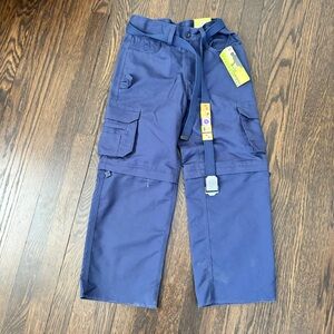 Boy Scouts Of America Switchback2 Uniform Pants Youth 8 Zip To Shorts NWT belt